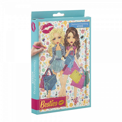 Блокнот Besties Діамантовий розпис у твердій палітурці (синій) 961006