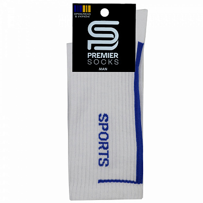 Носки мужские Premier Socks с надписью Sports р.25 белый