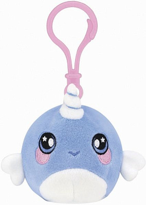 Мягкая игрушка Squeezamals S2 Сказочный нарвал на клипсе 6 см SQS00710N