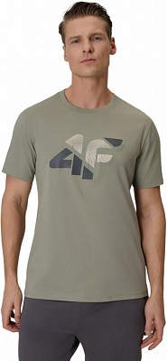 Футболка 4F TSHIRT M2667 4FWSS26TTSHM2667-43S р.S хаки