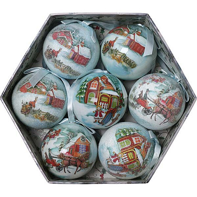 Набор новогодних украшений 198-75791S/C-7 7 шт