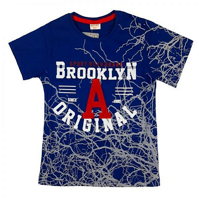 Футболка для хлопчика AKKU з літерою А р.134 синій 9076