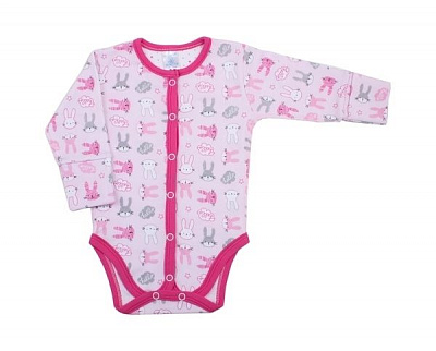 Боди Baby Veres Hello Bunny р.62 розовый с рисунком 