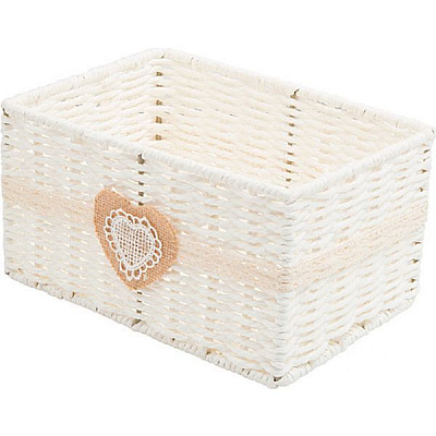 Кошик Handy Home EW-60 M Сердечко 10 л айворі 150x300x230 мм