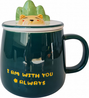 Чашка з кришкою Relax Green 400 мл A0520-JZ20S06B Astera