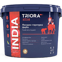 Краска акриловая структурная Triora India мат белый 15кг