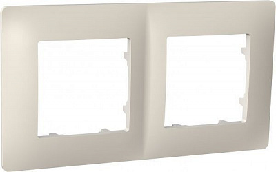 Рамка двухместная Plank Electrotechnic Classic универсальная слоновая кость PLK1020131