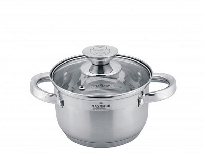 Кастрюля с крышкой 1,5 л MK-3502 Maxmark