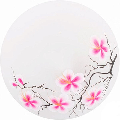 Светильник настенный Укрсвітло НПБ Сакура розовая 20 см 1x60 Вт E27 белый 11078 рож 