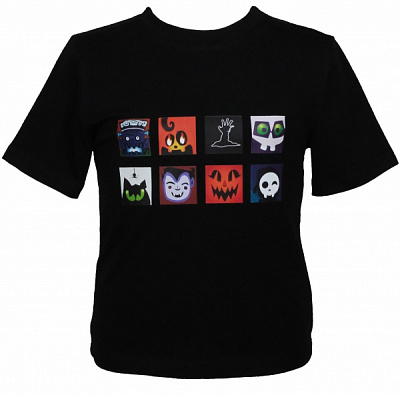 Футболка для девочек/для мальчиков WP Merchandise Halloween Монстро-кубики р.104–110 черный 22110 
