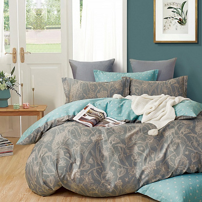 Комплект постільної білизни сімейний Квіти Міста різнокольоровий Homeline