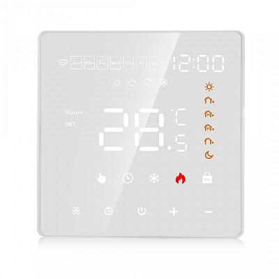 Терморегулятор для теплої підлоги In-Therm СЕНСОРНИЙ PT 081 WHITE - БІЛОГО КОЛЬОРУ