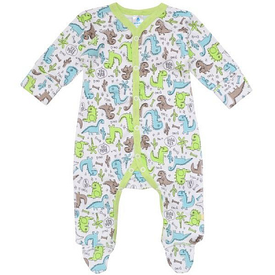 Комбінезон арт 199000356 р.56 дінозаврік з салатовим Minikin салатовый 