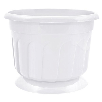 Горщик пластиковий Алеана Рина круглий 2,6л білий (112054)