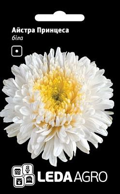 Насіння LedaAgro айстра хризантемоподібна Принцеса біла 0,2 г (4820119794760)