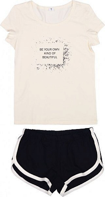 Костюм домашній жіночий Роза 190612 р. S бежевий із чорним