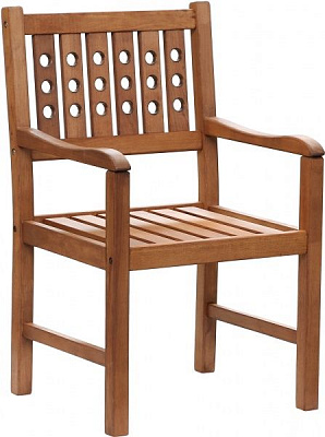 Крісло дерев’яне з декоративною спинкою 57,5х92,5 см бук