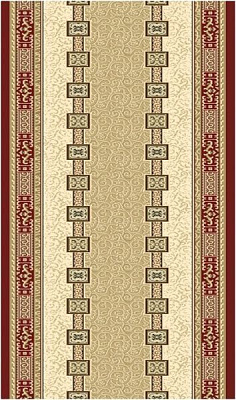Доріжка Balta Kashmar 7552/614 бордо/беж 1,2 м