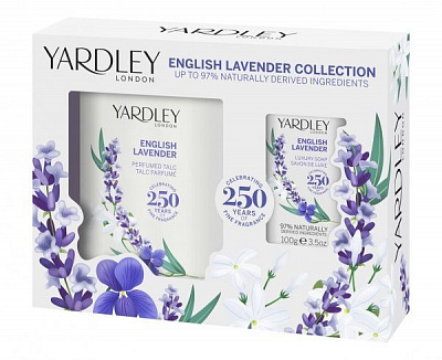 Набор подарочный для женщин Yardley тальк для тела Лаванда + мыло