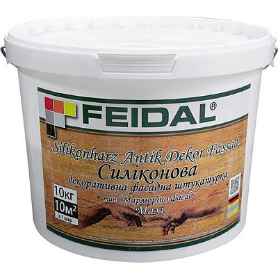 Штукатурка Feidal Silikonharz Antik Dekor Fassad белый 10 кг
