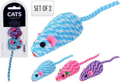 Іграшка для котів Миша 7 см в асортименті 2 шт.