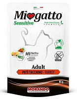 Консерва Morando MioGatto Sensitive монопротеїнова беззернова для котів (індичка) 85 г