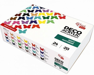 Набор акриловых красок 24 цвета мат 20 мл Rosa Talent