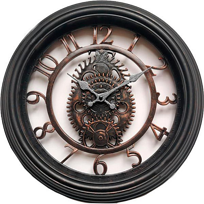 Часы настенные черные 40,6 см