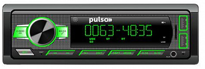 Автомагнитола PULSO RGB, USB, FM, RCA, LCD (P110511)