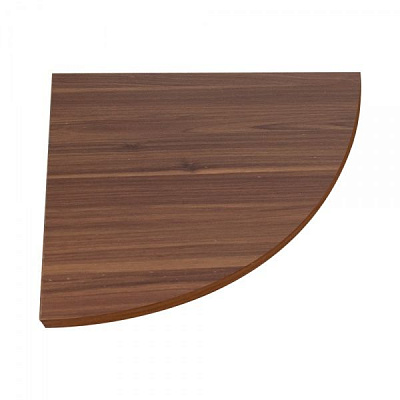 Полка угловая DC радиусная 400x16x400 мм орех французский темный 