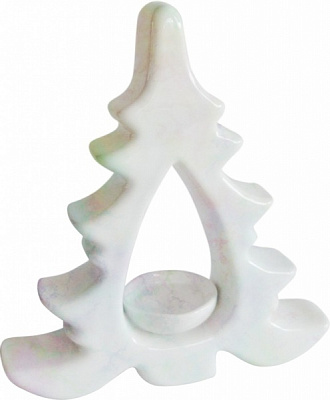 Статуетка-свічник Ялинка біла з сяйвом 16x4,5x17,5 см 1413-17,5 Eterna