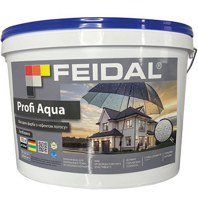 Краска силиконовая Feidal Profi Aqua прозрачная мат база под тонировку 10л