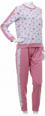 Костюм домашній жіночий Flis clothes Зірочка р. M рожевий із сірим