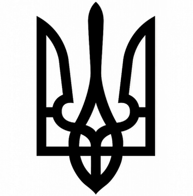 Панно P101 Тризуб 46x28 см черный 