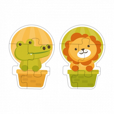 Пазлы магнитные MAXGROUP Звери 2 шт. NM-281