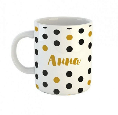 Чашка Black&Gold «Анна» Be Happy