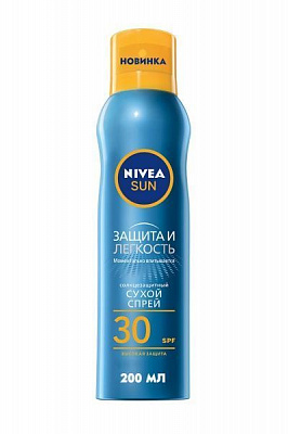 Спрей солнцезащитный Nivea Защита и легкость SPF 30 200 мл