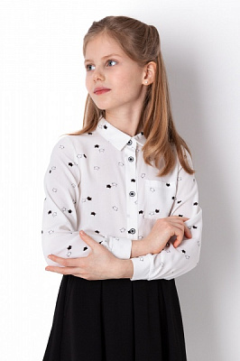 Блуза Mevis р.140 белый 4352 