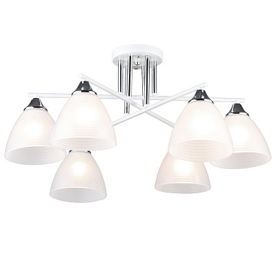 Люстра потолочная Victoria Lighting 6x60 Вт E27 белый Ridge/PL6 white