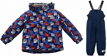 Комплект детской одежды для мальчиков JOIKS рост 98 темно-синий/с принтом KВ-14 