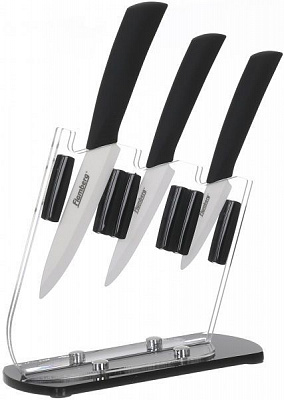Набор ножей на подставке акриловой 3 предмета Flamberg