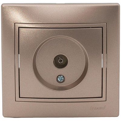 Розетка TV прохідна Lezard Mira світло-коричневий