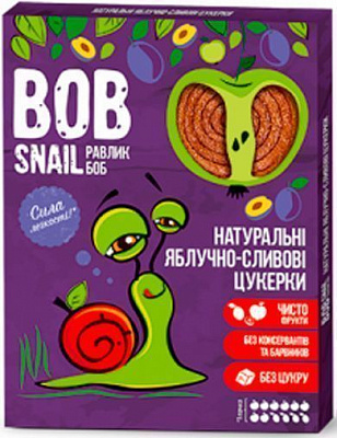 Конфеты BobSnail натуральные яблочно-сливовые 60 г