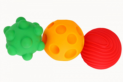 Игровой набор для ванной ТехноК Текстурные мячики разных цветов 8966