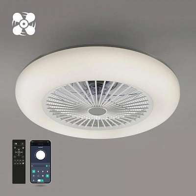 Люстра-вентилятор Luminaria 1x80 Вт белый FAN ONE 80W+35W R 