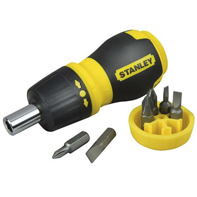 Отвертка со сменными насадками Stanley MULTIBIT STUBBY  0-66-358