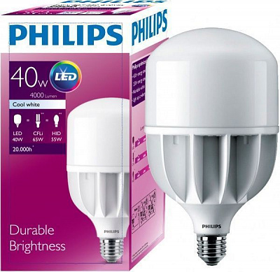 Лампа светодиодная Philips TForce 40 Вт T100 матовая E27 220 В 4000 К 929001938008 