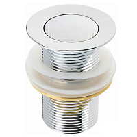 Донний клапан ScandiSPA (clik clak) для умивальника, латунний корпус без переливу, мала кришка