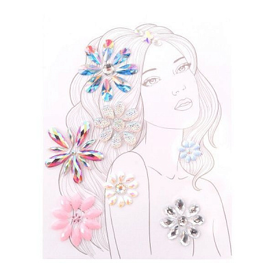 Стрази-наклейки для волосся Lukky Квіткова Феєрія Т18906