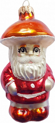 Підвіска Юріта Фігурка Гриб Лісовик білий